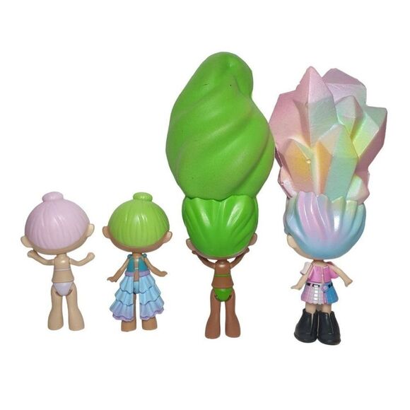 Blume Dolls Flower Pot Girls Set of 4 Mini Figures Dolls Playset - Picture 6 of 7